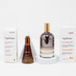 Lilixir ageless rejuvenating serum and awakening essence skincare products on a white background