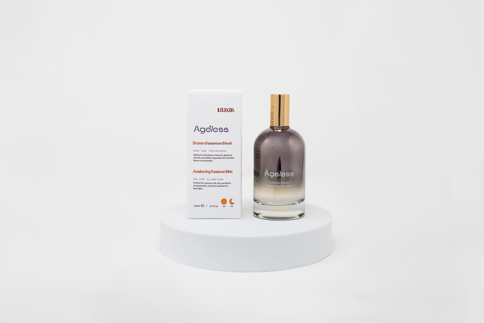 Ageless skincare product on a white background
