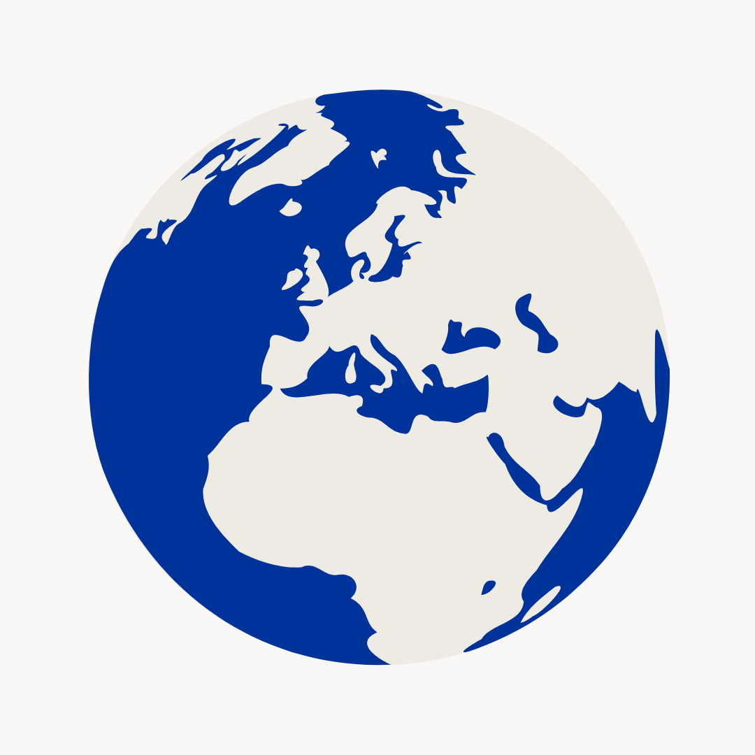 LILIXIR Globe icon with blue and white design on a white background