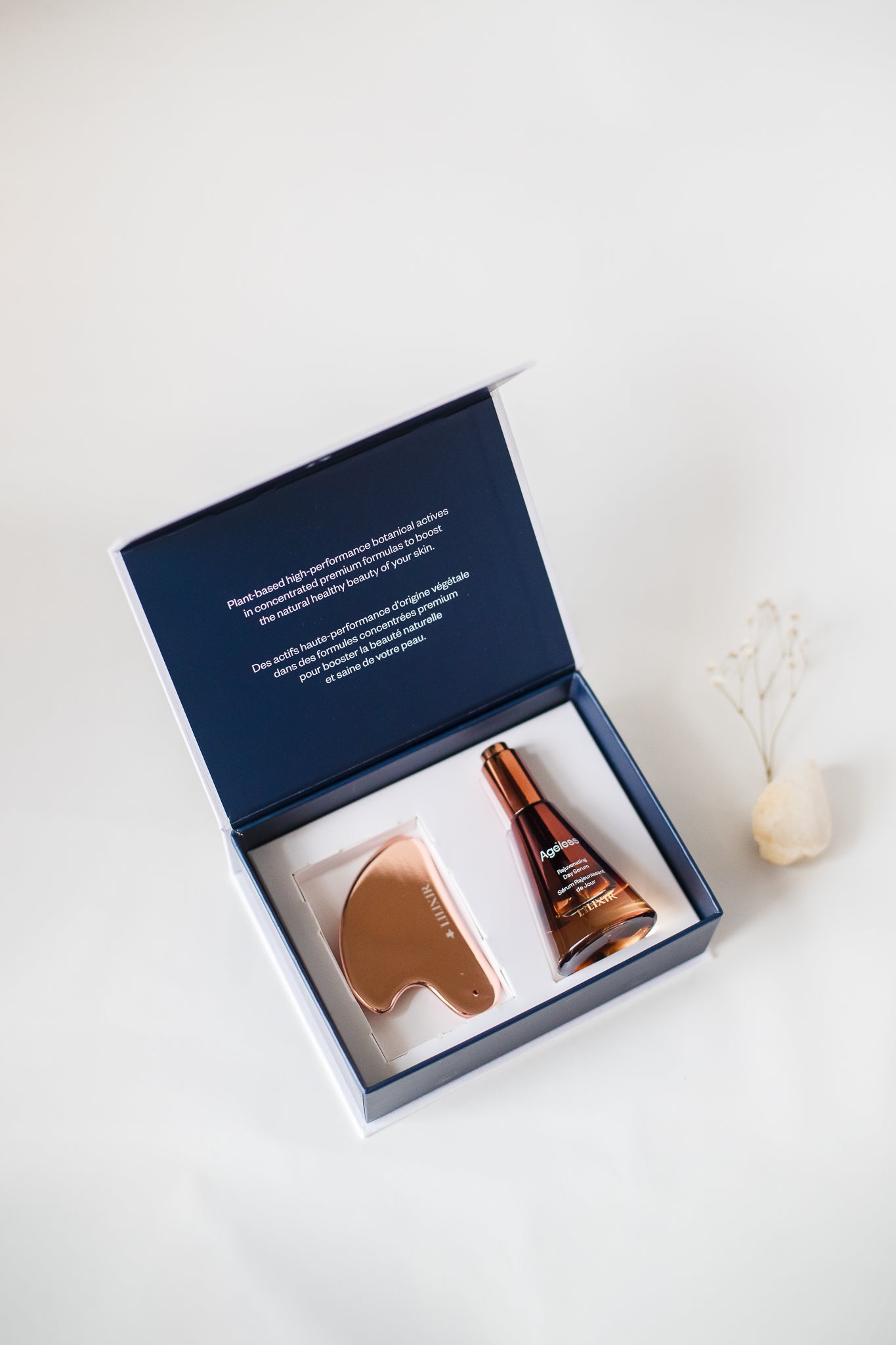 shop top 10 best skincare products - lilixir ageless rejuvenating day serum.  Best Canadian natural cosmetic brands